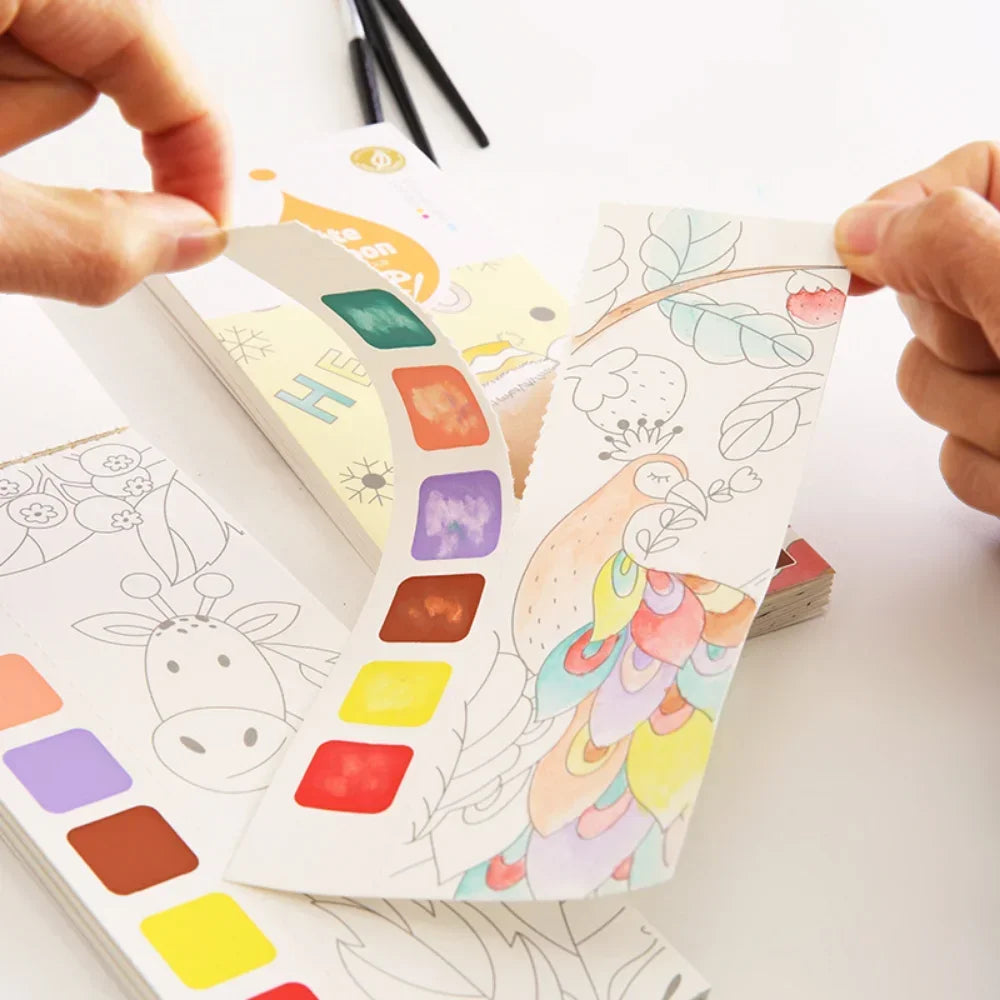 Portable Children Watercolour Painting Book
