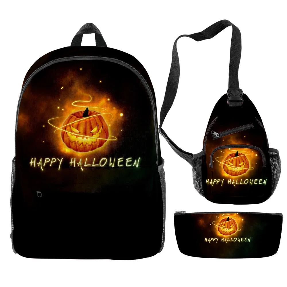Funny Halloween 3pcs/Set Backpack