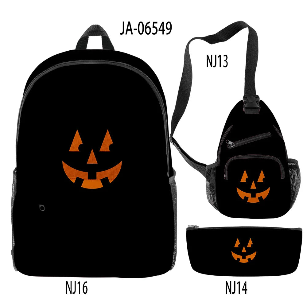Funny Halloween 3pcs/Set Backpack