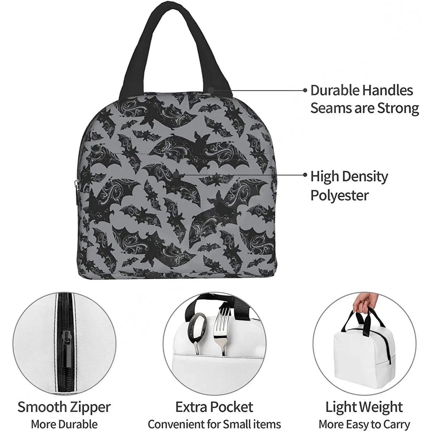 Halloween Bats Lunch Bag