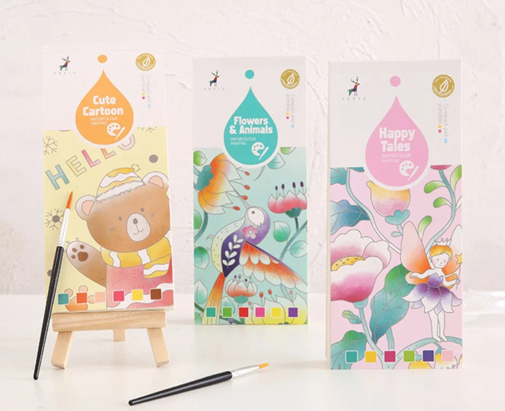 Portable Children Watercolour Painting Book