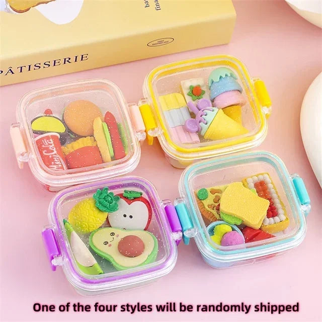 Cute Box Dessert Eraser Set
