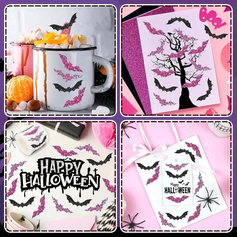 500pcs Halloween Bat Stickers