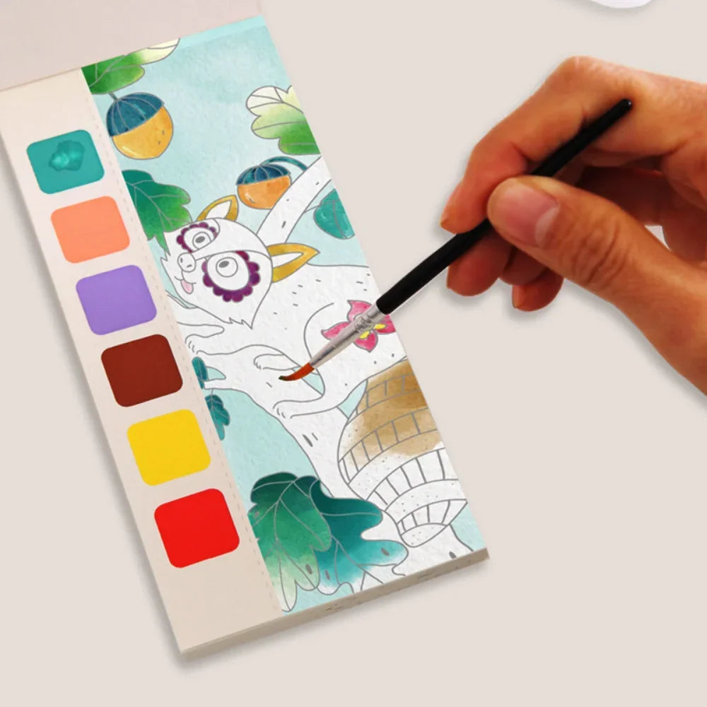 Portable Children Watercolour Painting Book