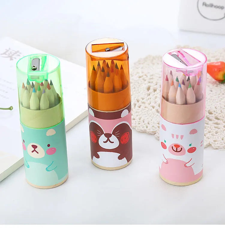 12 Color Pencils with Sharpener