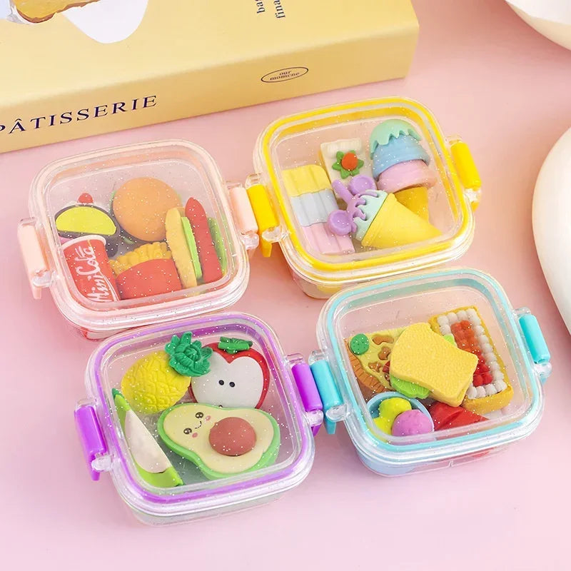 Cute Box Dessert Eraser Set