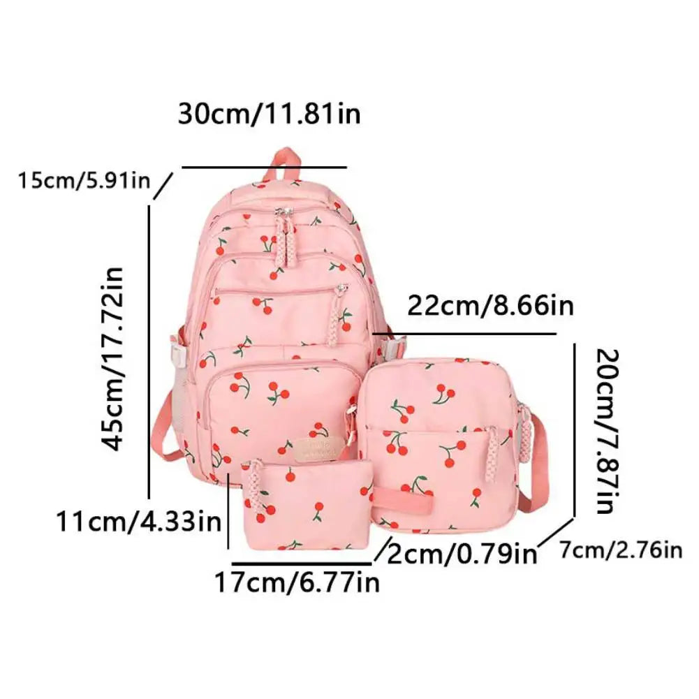 Bow Backpack with Crossbody Bag and Small Purse