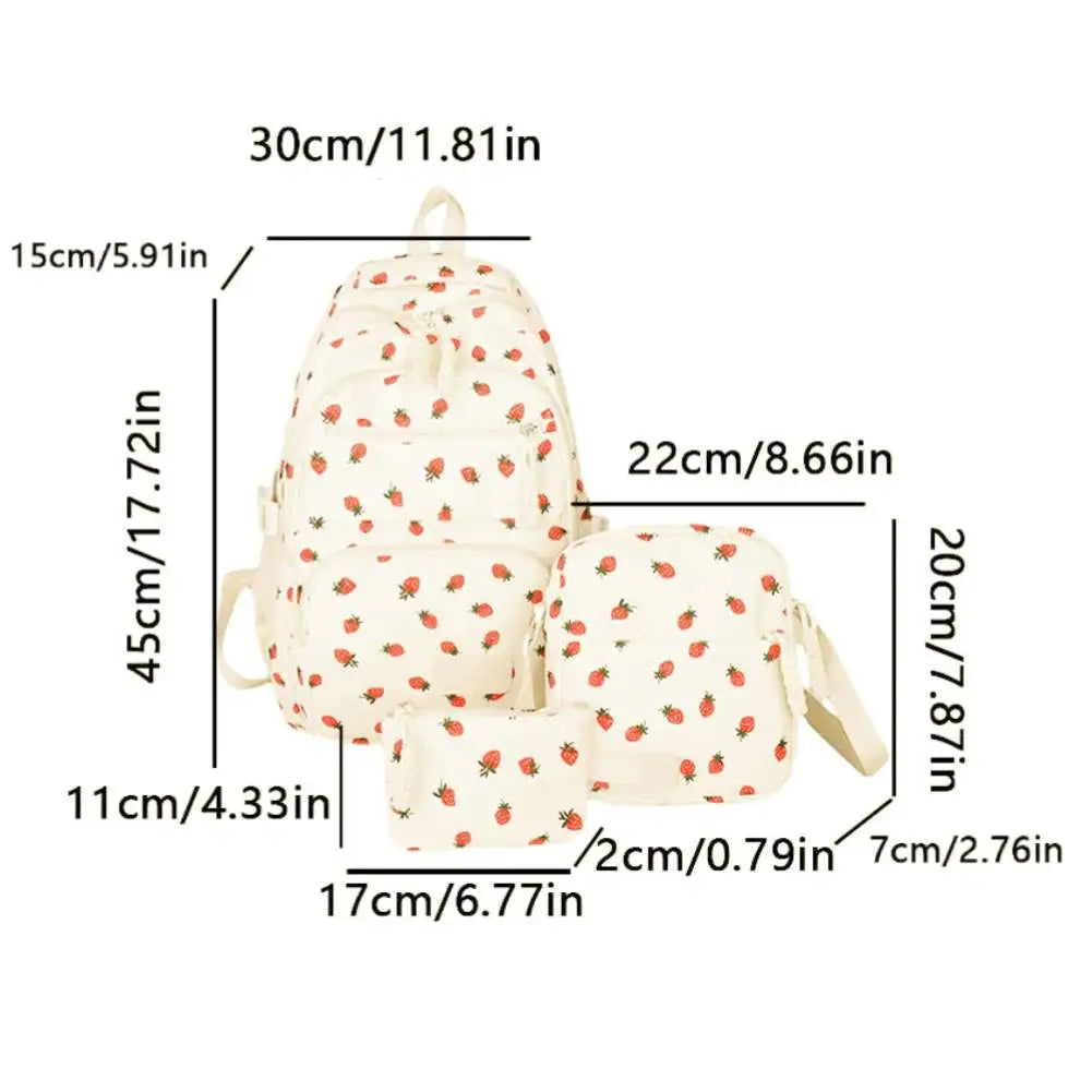 Bow Backpack with Crossbody Bag and Small Purse