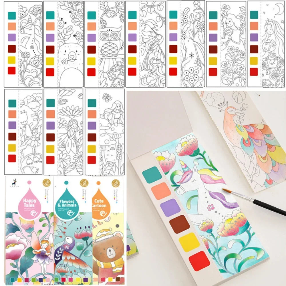Portable Children Watercolour Painting Book
