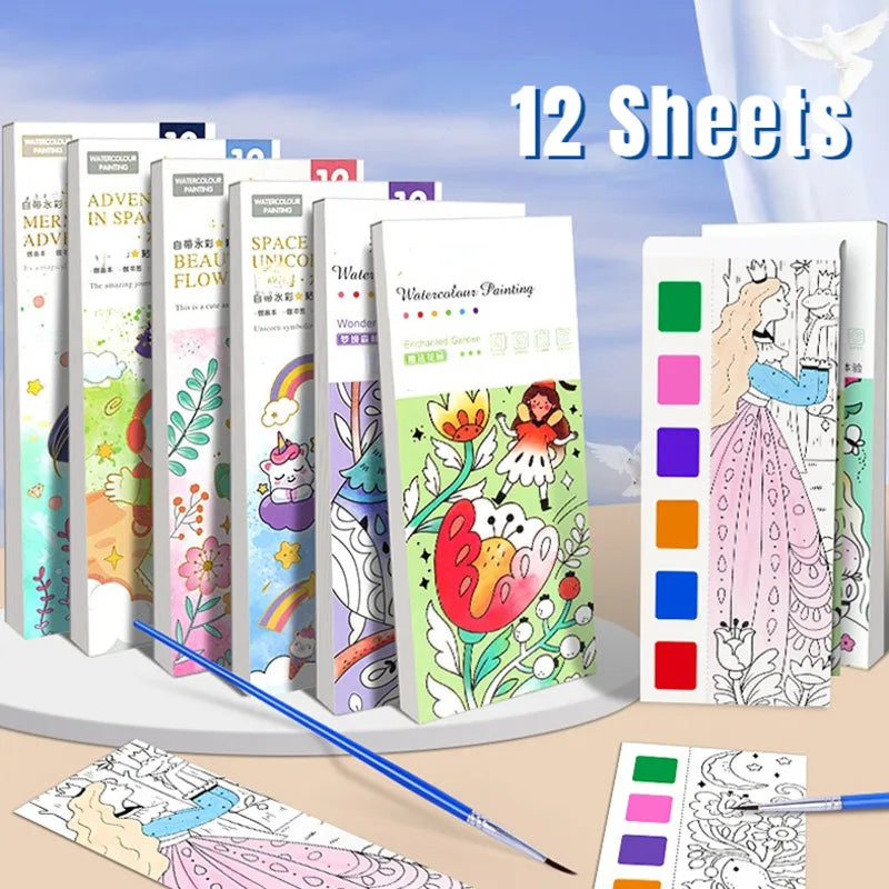 Portable Watercolour Painting Book