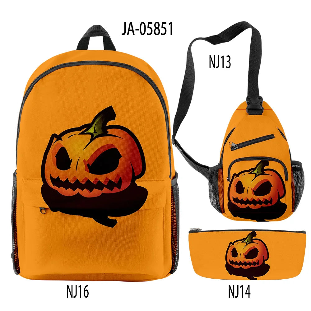 Funny Halloween 3pcs/Set Backpack