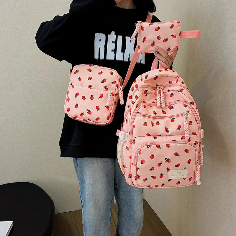 Bow Backpack with Crossbody Bag and Small Purse
