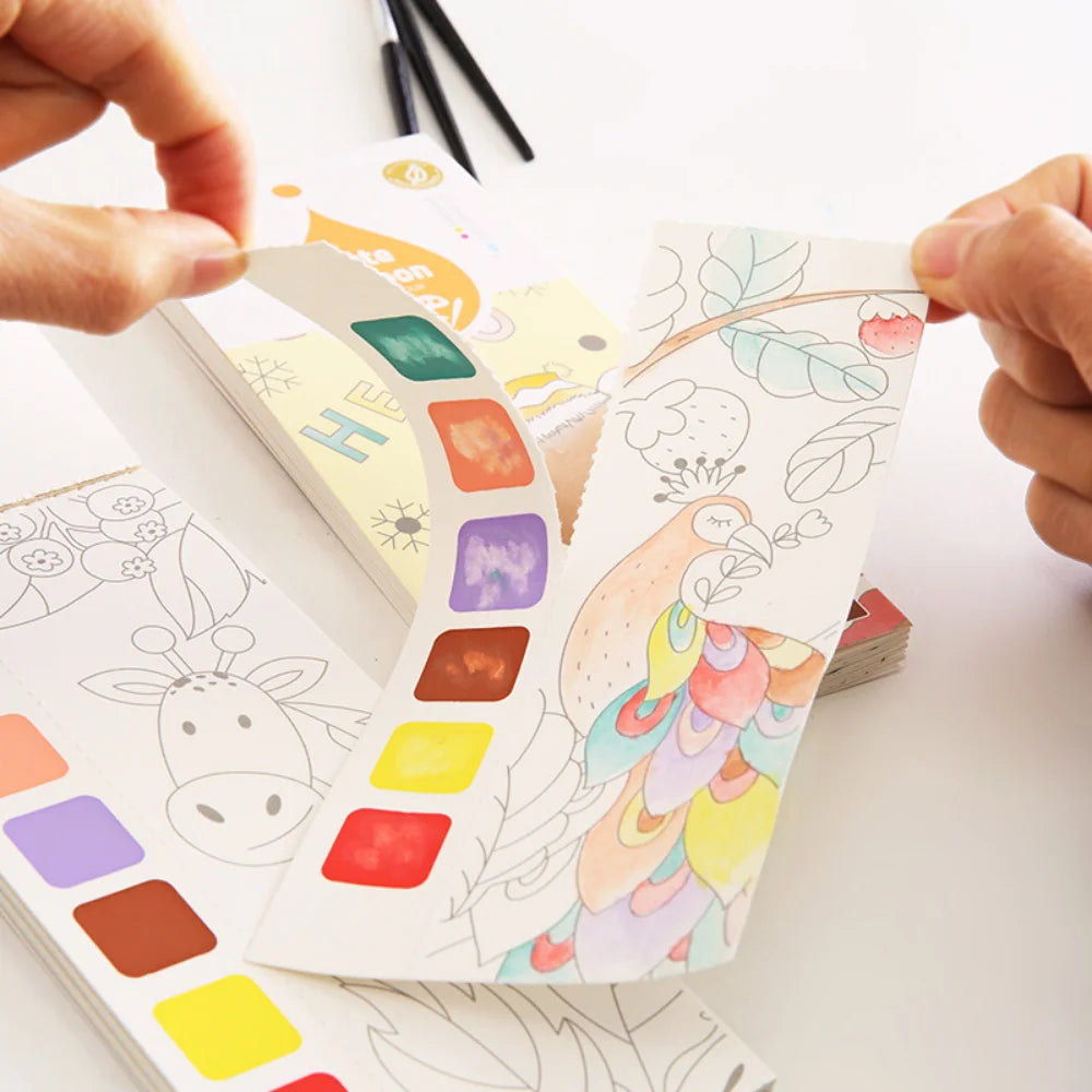 Portable Children Watercolour Painting Book