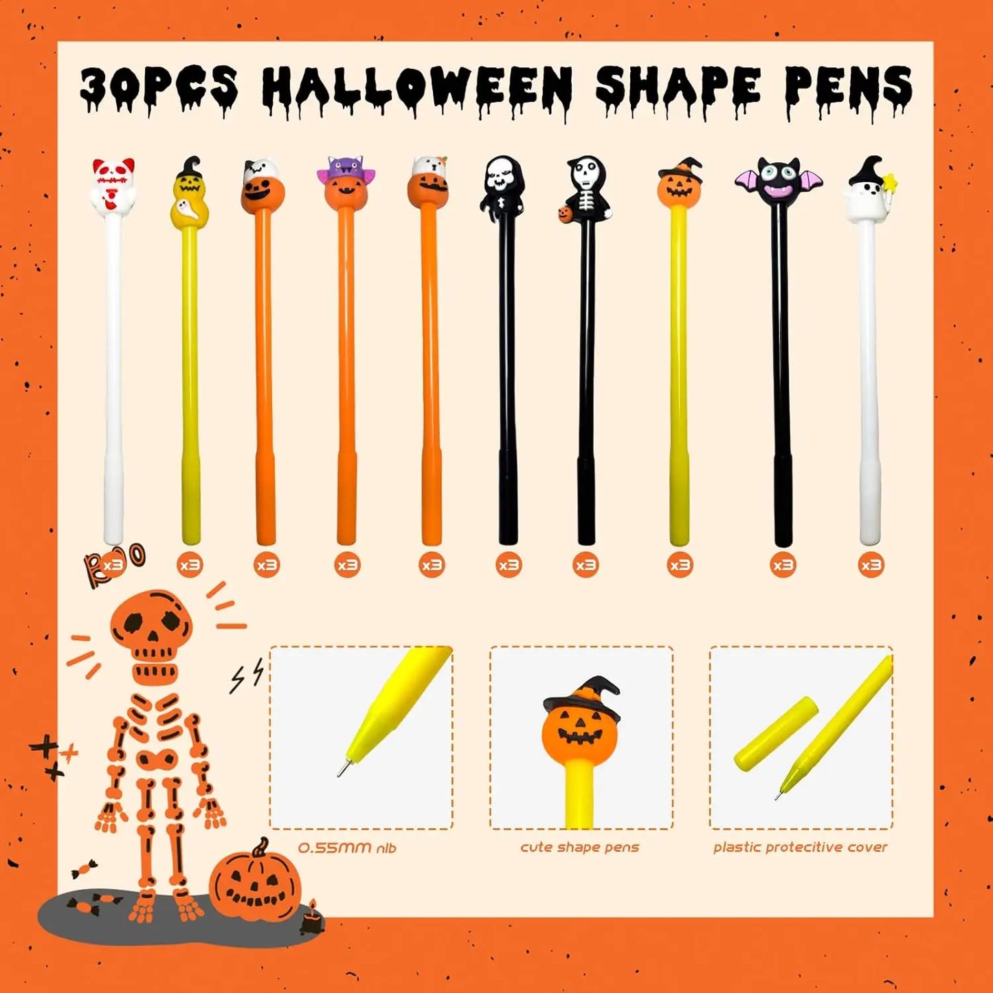30 Pcs Halloween Pens