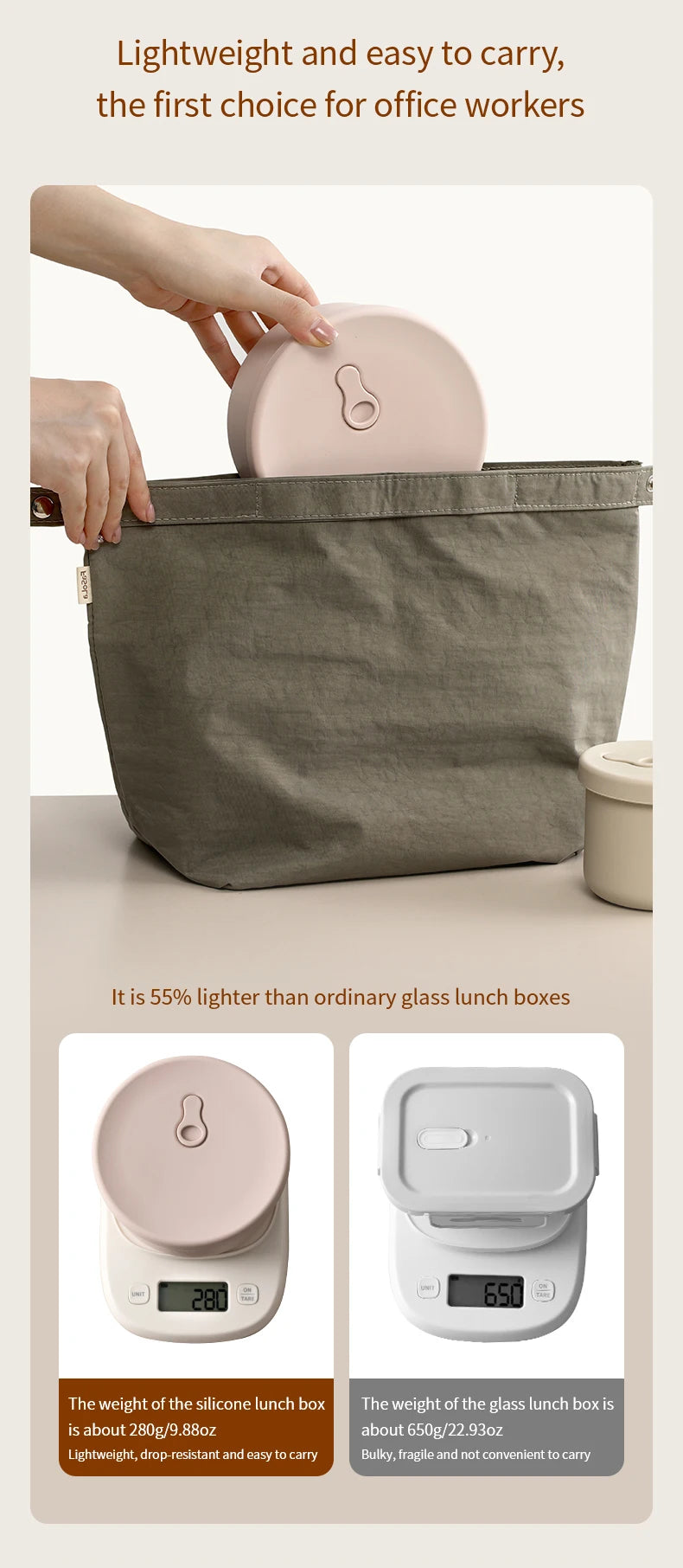 Round Silicone Lunch Box