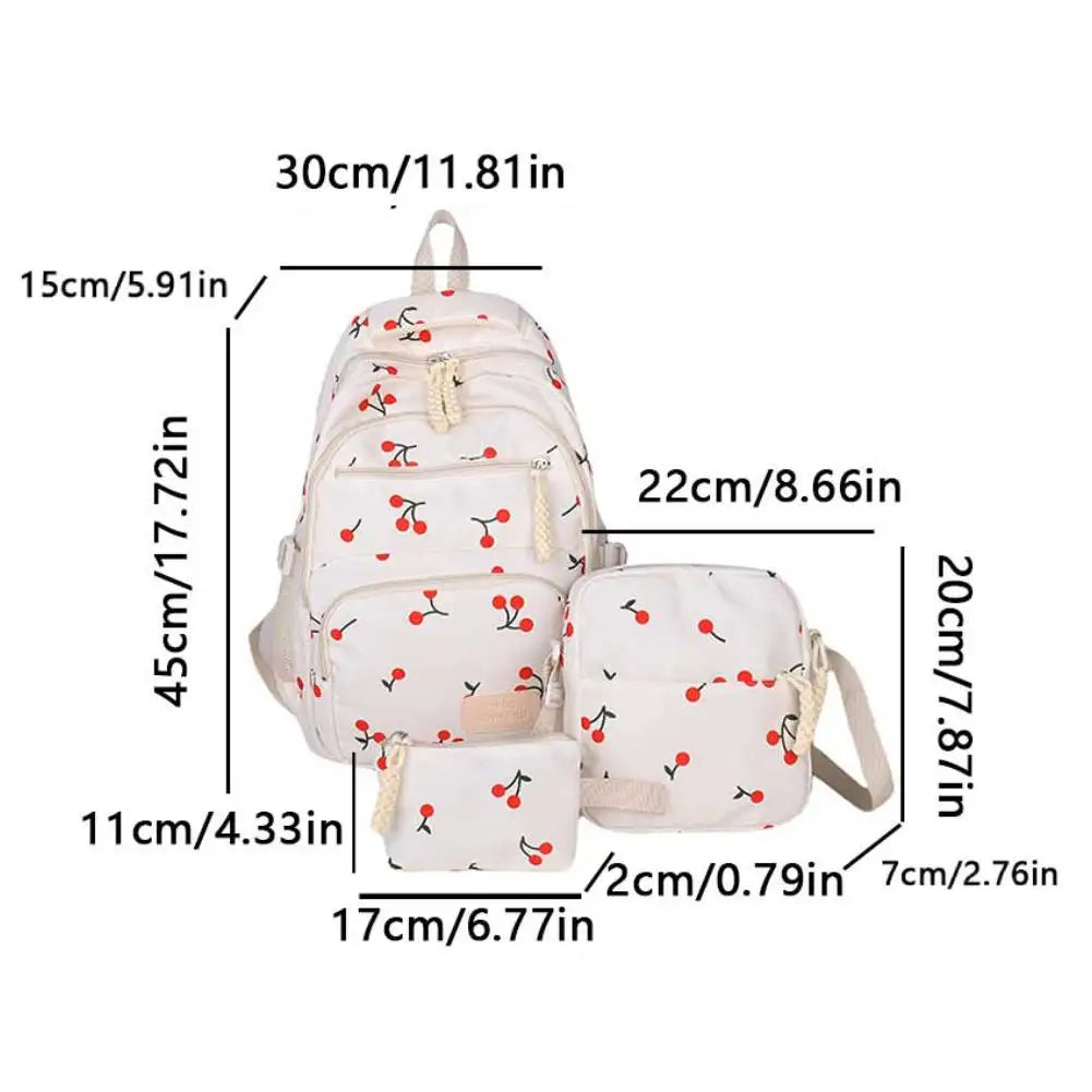 Bow Backpack with Crossbody Bag and Small Purse