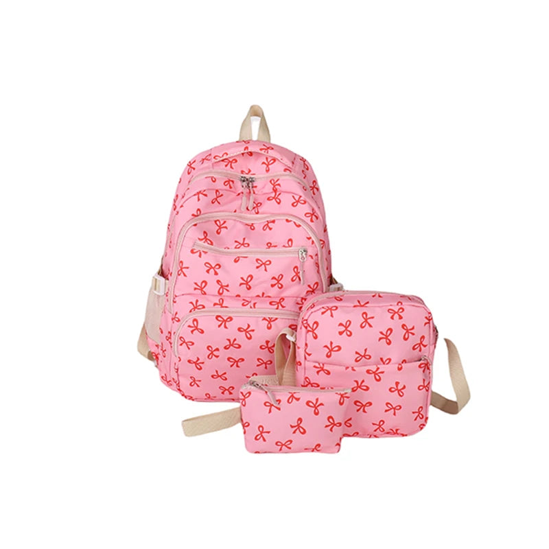 Bow Backpack with Crossbody Bag and Small Purse