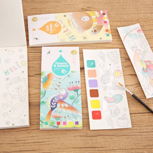 Portable Children Watercolour Painting Book