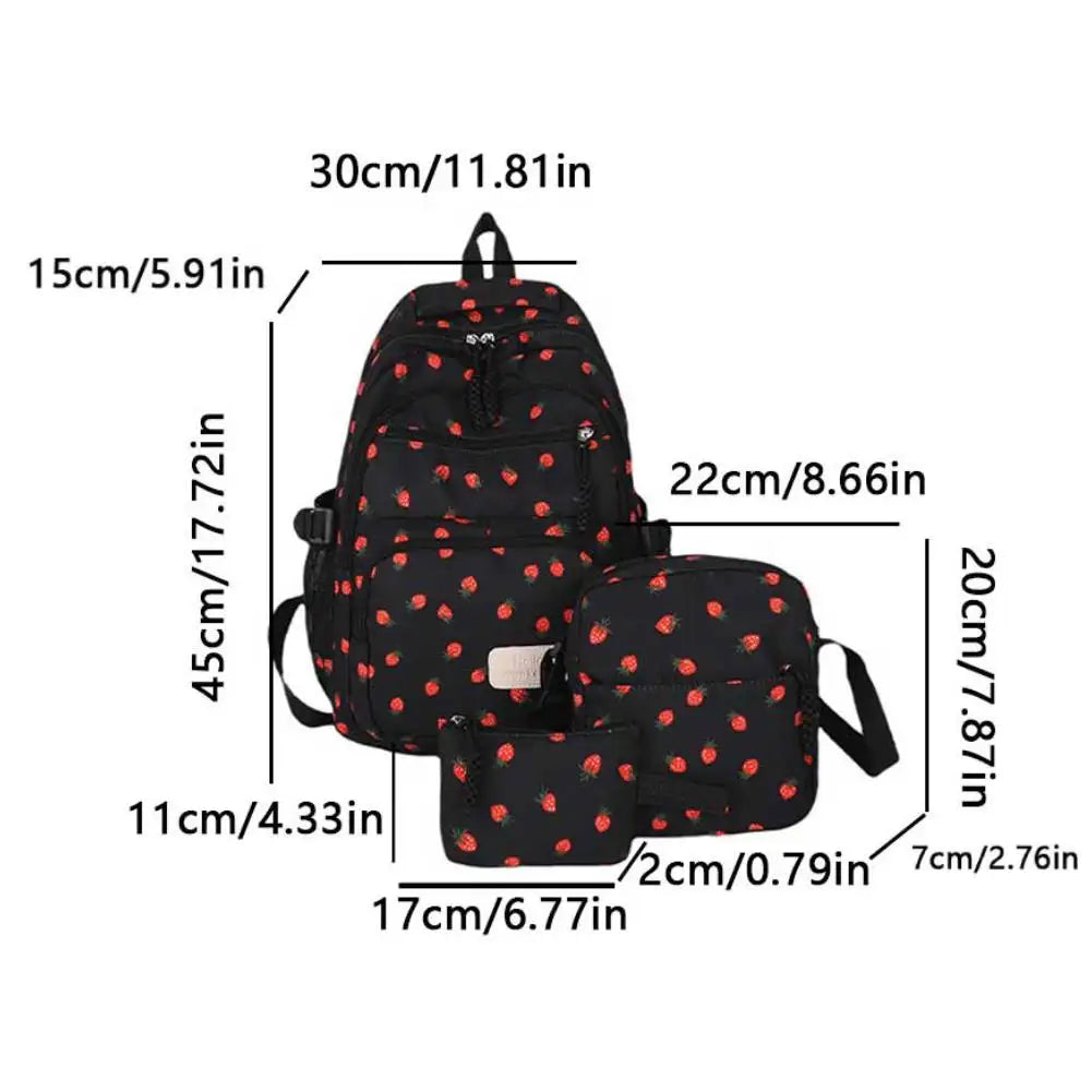 Bow Backpack with Crossbody Bag and Small Purse
