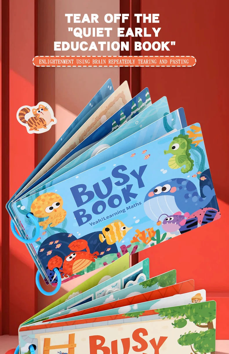 Montessori Scene Stickers Reusable Books