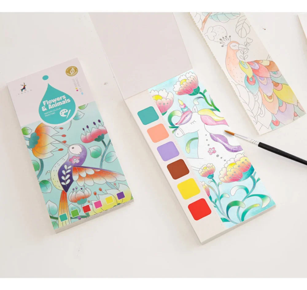 Portable Children Watercolour Painting Book