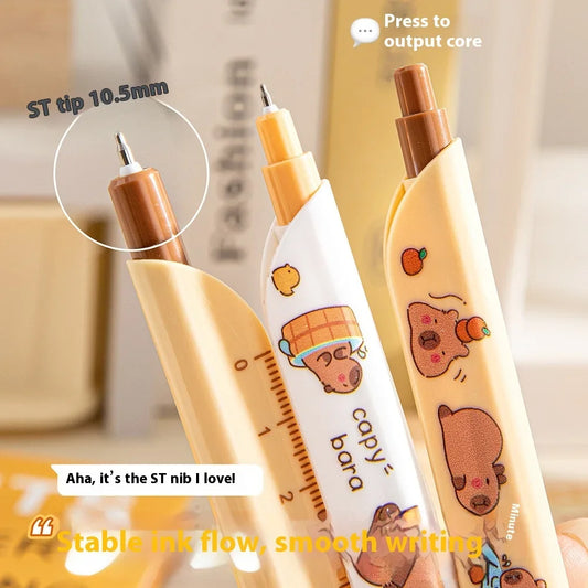 Cute Gel Pen Multifunction Bookmark Ruler Capybara