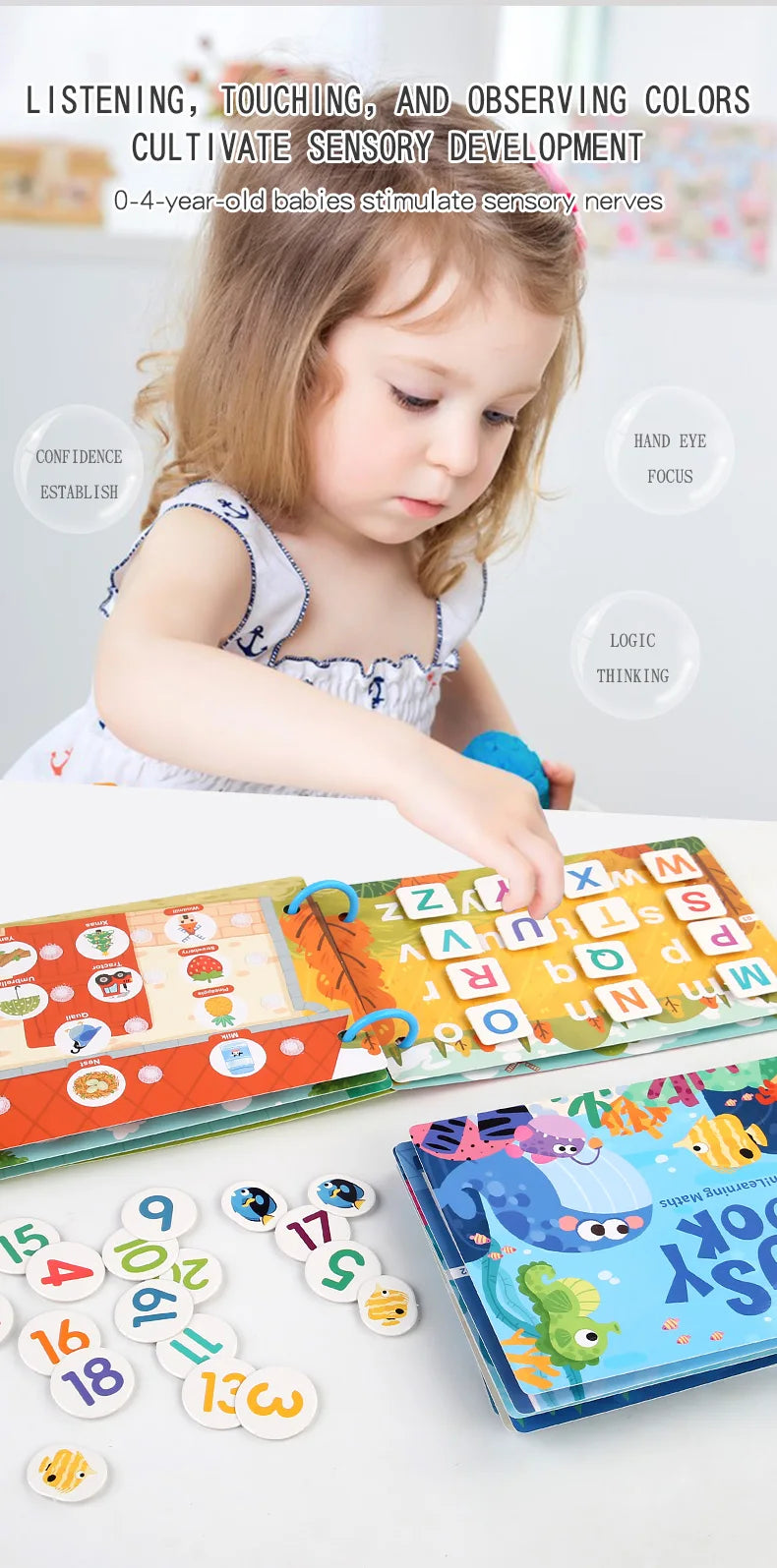 Montessori Scene Stickers Reusable Books