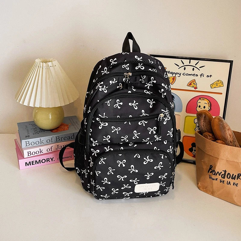 Bow Backpack with Crossbody Bag and Small Purse