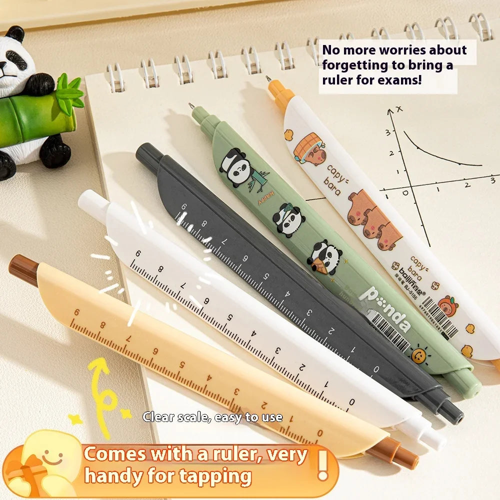 Cute Gel Pen Multifunction Bookmark Ruler Capybara