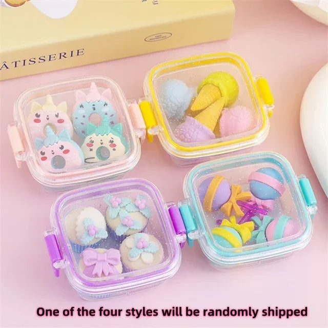 Cute Box Dessert Eraser Set