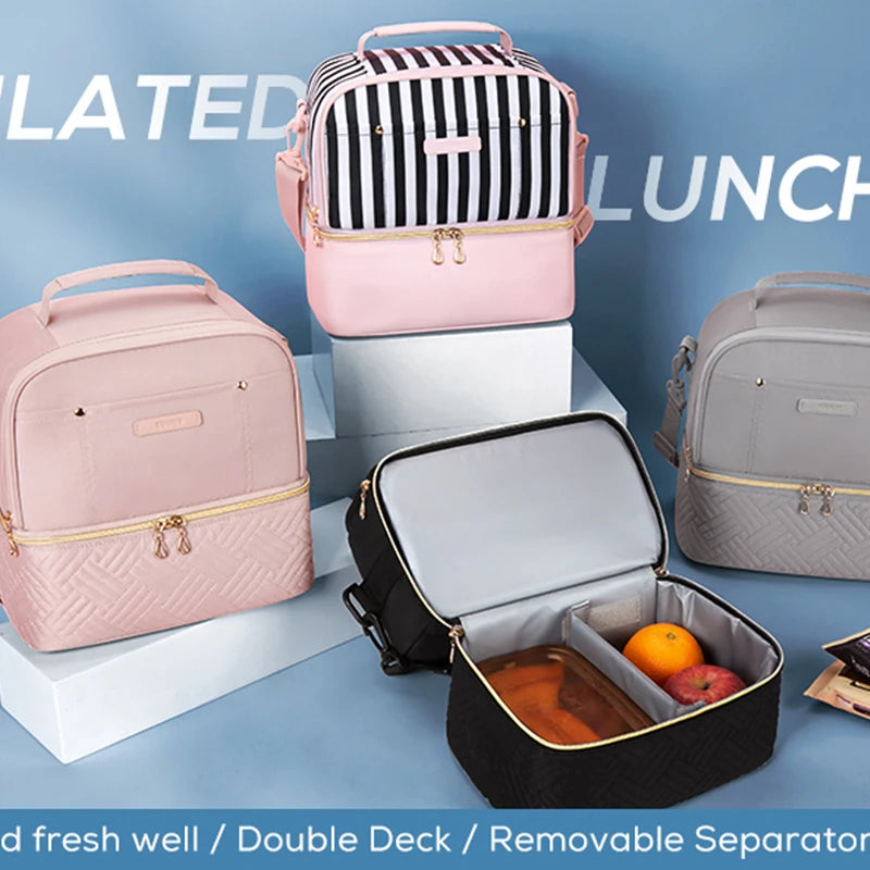 Double Layer Lunch Bag
