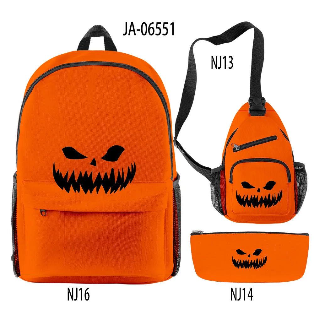 Funny Halloween 3pcs/Set Backpack