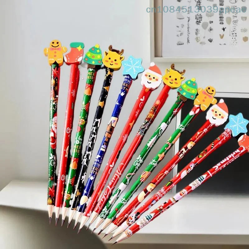 Christmas Pencils With Eraser