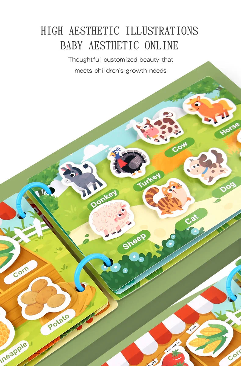 Montessori Scene Stickers Reusable Books