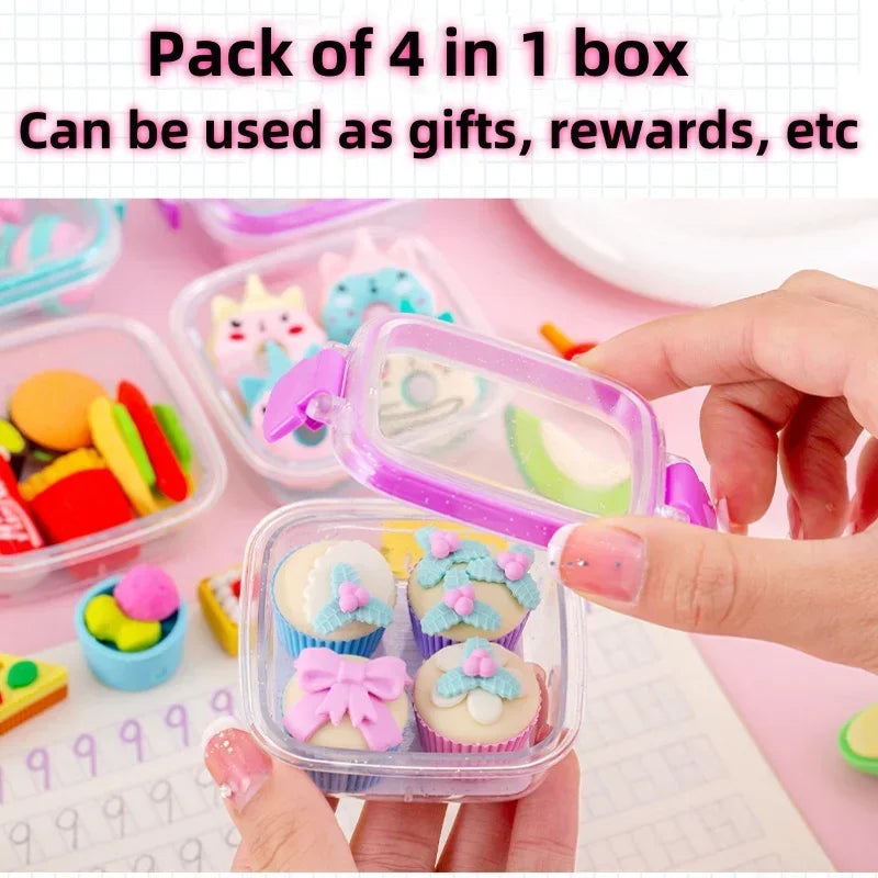 Cute Box Dessert Eraser Set