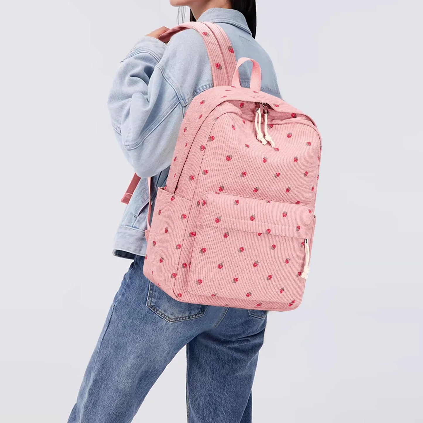 Backpack Strawberry Multi-function Schoolbag