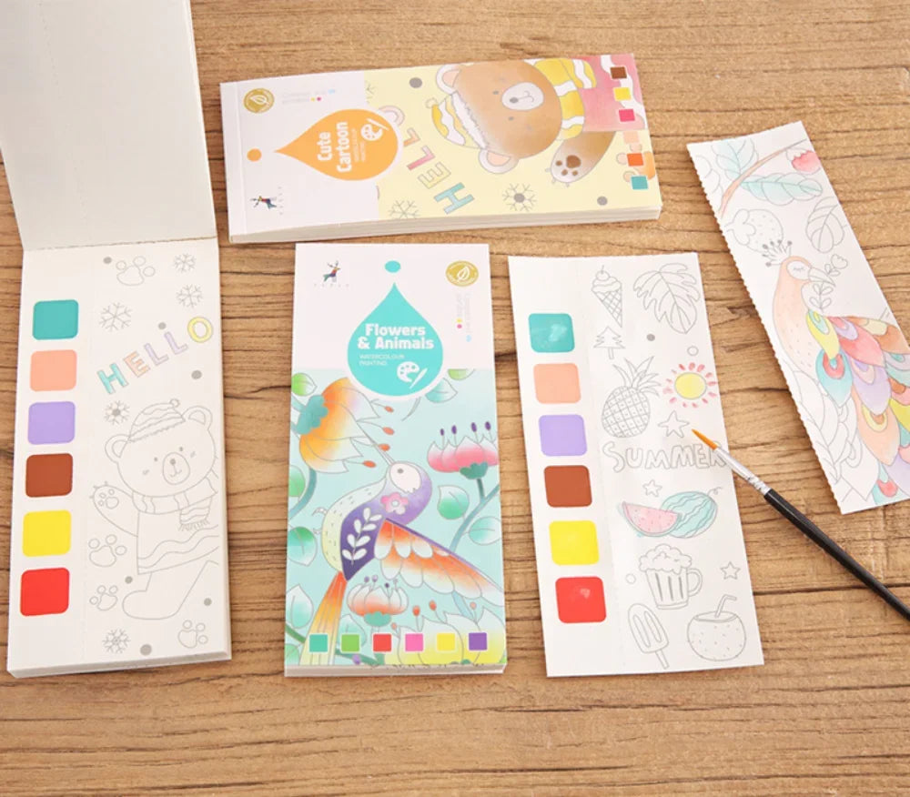 Portable Children Watercolour Painting Book