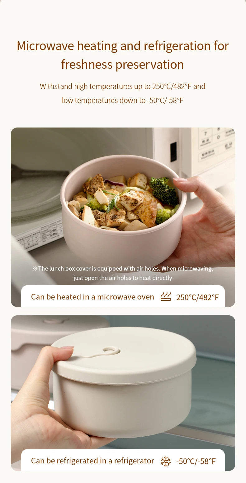 Round Silicone Lunch Box
