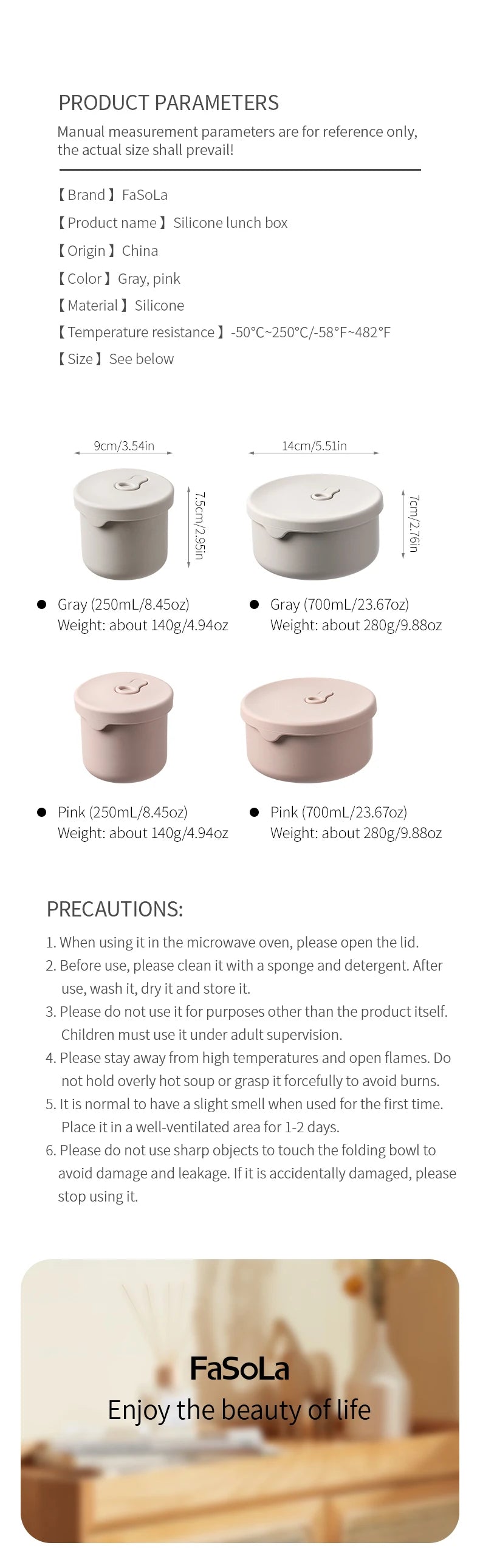 Round Silicone Lunch Box