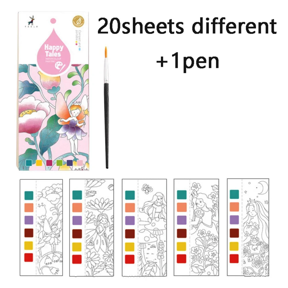 Portable Children Watercolour Painting Book