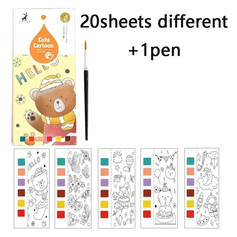 Portable Children Watercolour Painting Book