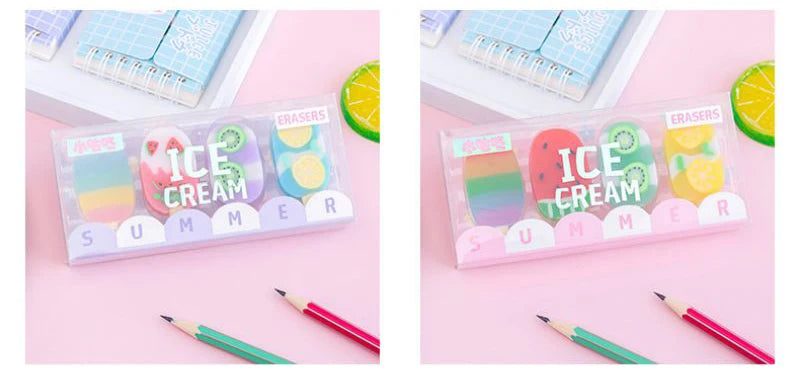 Ice Cream Rubber Mini Set