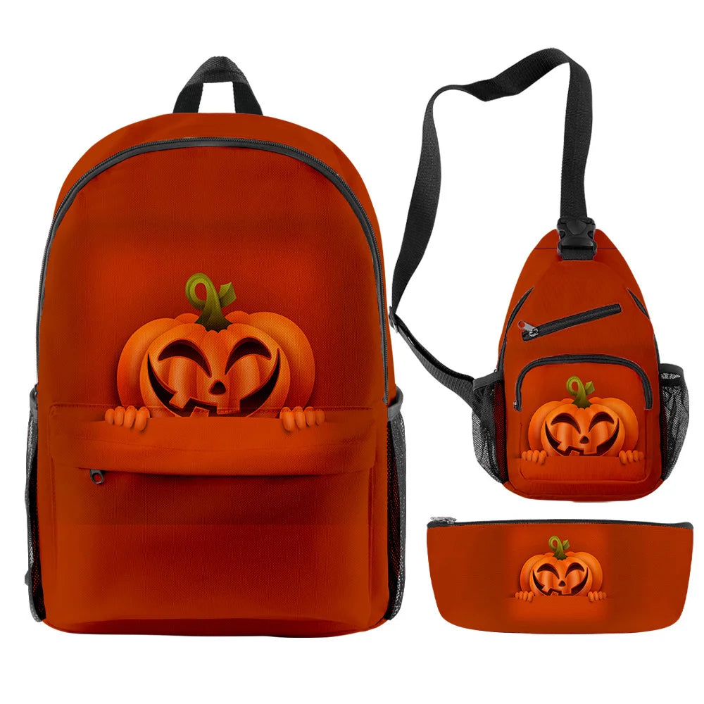 Funny Halloween 3pcs/Set Backpack