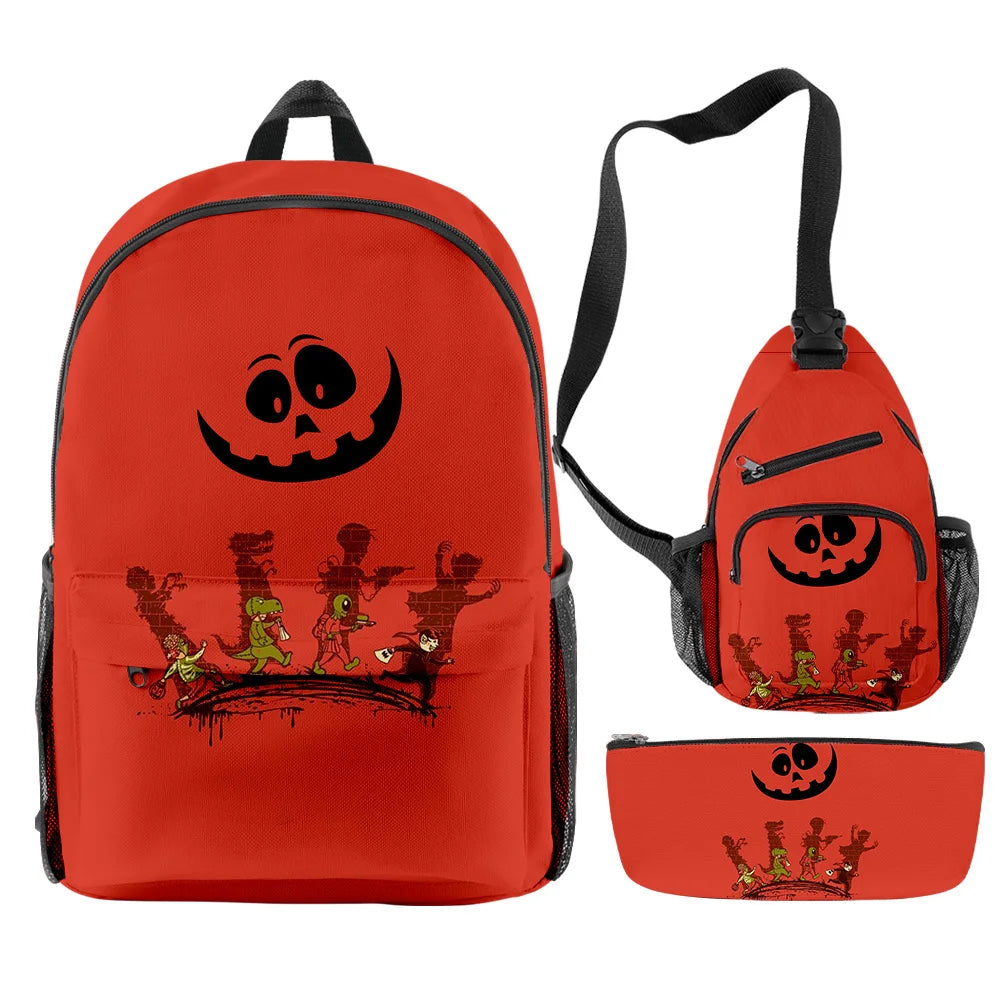 Funny Halloween 3pcs/Set Backpack