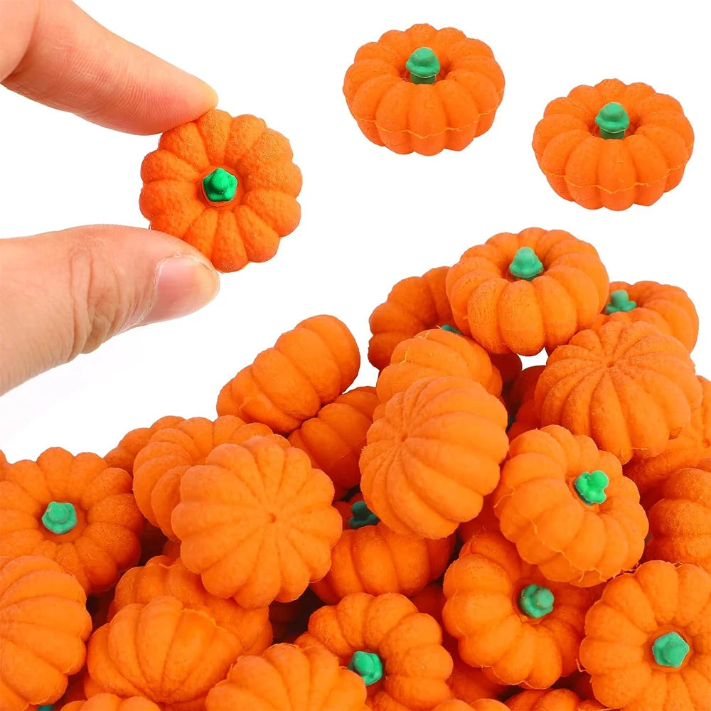 6 Pumpkin Erasers
