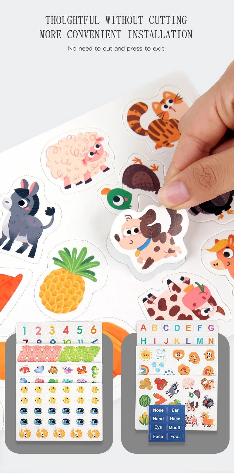 Montessori Scene Stickers Reusable Books