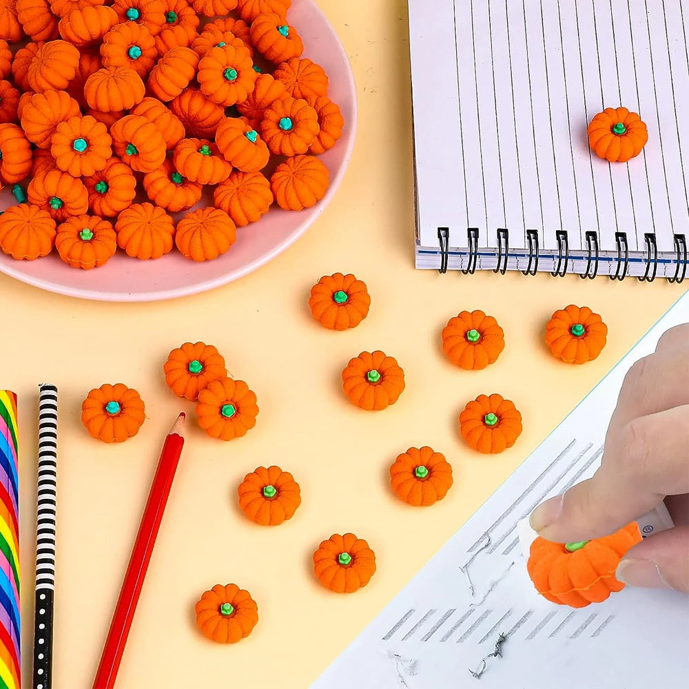 6 Pumpkin Erasers