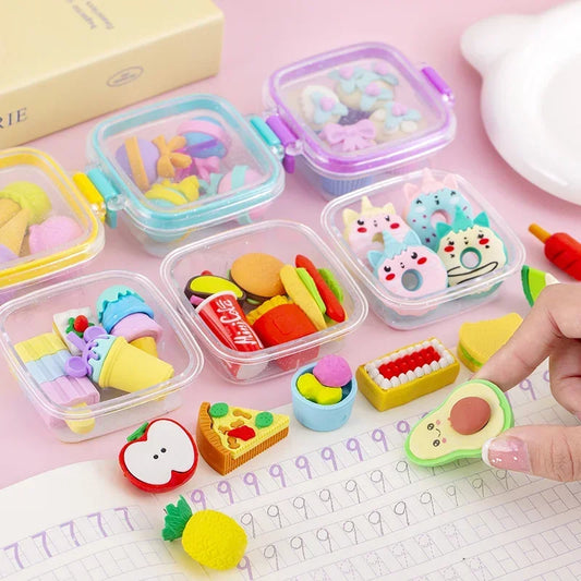 Cute Box Dessert Eraser Set