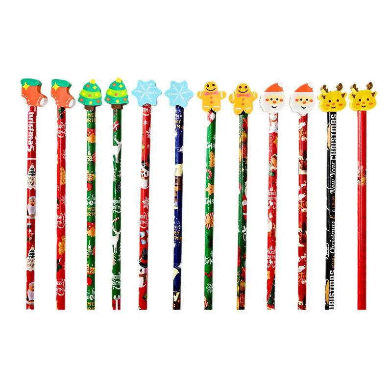 Christmas Pencils With Eraser