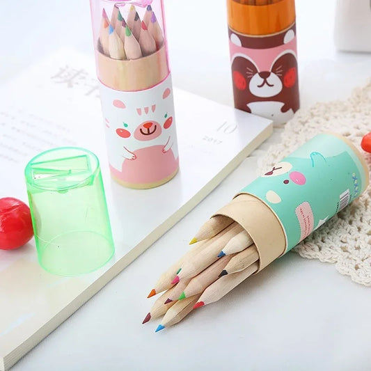 12 Color Pencils with Sharpener